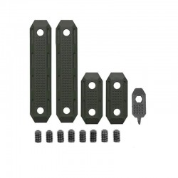 PTS EP Series - M-LOK Rail Cover 2 short & 2 Long Set - Olive Drab