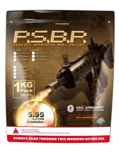 Billes G&G Armament 0.28 Gr PSBP perfect sachet de 1 kilo - 