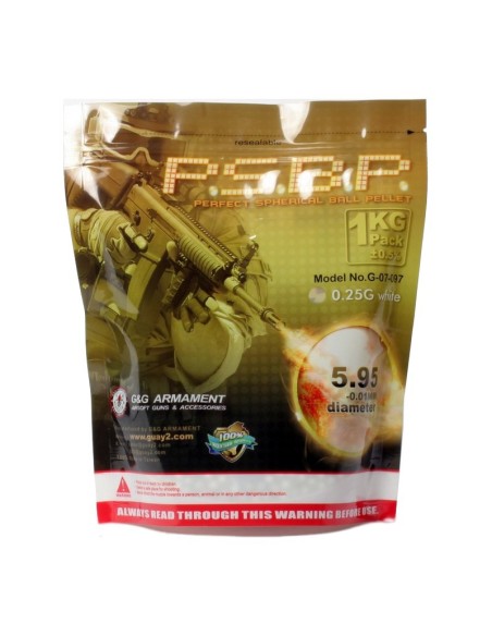 Billes G&G Armament 0.25 Gr PSBP perfect sachet de 1 kilo - 