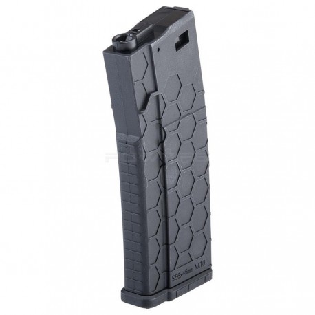 HEXMAG chargeur mid cap polymère 230 billes pour M4 AEG - Noir - 