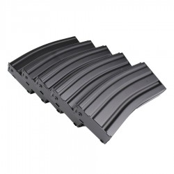 S&T 120rds metal magazine for M4 AEG (set of 5) - Black - 