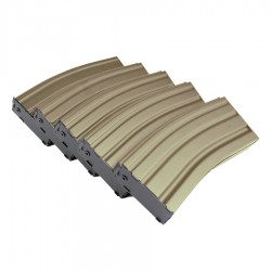 S&T 120rds metal magazine for M4 AEG (set of 5) - Tan - 