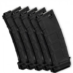 S&T 140rds mid-cap VMAG magazine for M4 AEG (set of 5) - Black