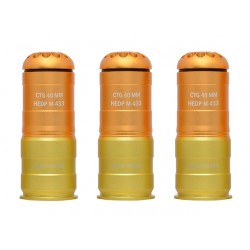 S&T 120 rds 40mm Airsoft Gas Grenade for M203 (lot of 3) - 