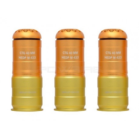 S&T 120 rds 40mm Airsoft Gas Grenade for M203 (lot of 3) - 