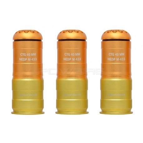 S&T grenade m203 40mm a gaz 120 billes (lot de 3) - 