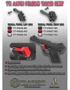 TTI Folding Thumb Rest right Side - Silver -  2