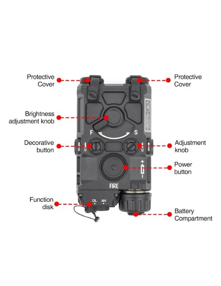 WADSN ET OGL lampe / Laser vert & IR - Noir - 