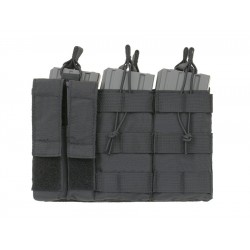 8FIELDS Tactical Triple 5.56 Mag/Pistol Pouch Panel - Black - 