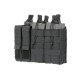 8FIELDS Tactical Triple 5.56 Mag/Pistol Pouch Panel - Black - 
