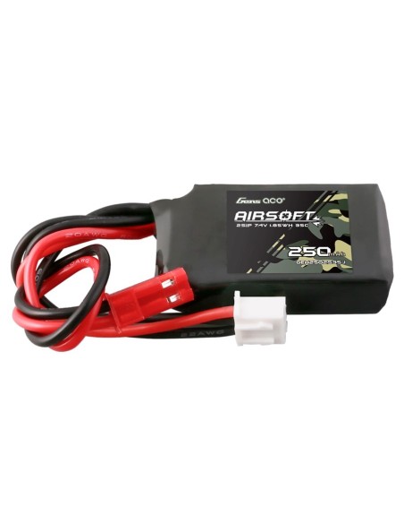 Gens ace 250mAh 7.4V 35C Lipo Battery - JST - 