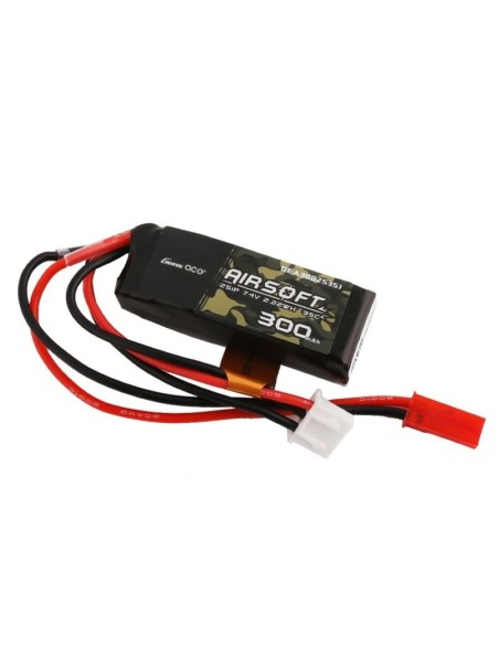 Gens ace 300mAh 7.4V 35C Lipo Battery - JST - 