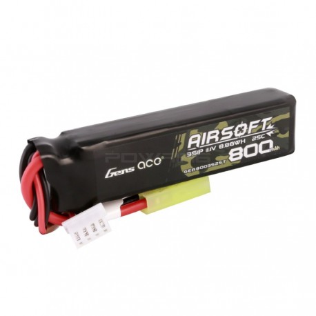 Gens ace 25C 800mAh 11.1V Lipo Battery - Mini tamiya - 