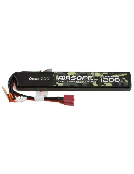 Gens ace 25C 1200mAh 7.4V Lipo Battery - T-plug - 