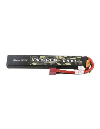 Gens ace 25C batterie lipo 1200mAh 7.4V - T-plug - 