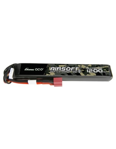 Gens ace 25C batterie lipo 1200mAh 11.1V - T-plug - 