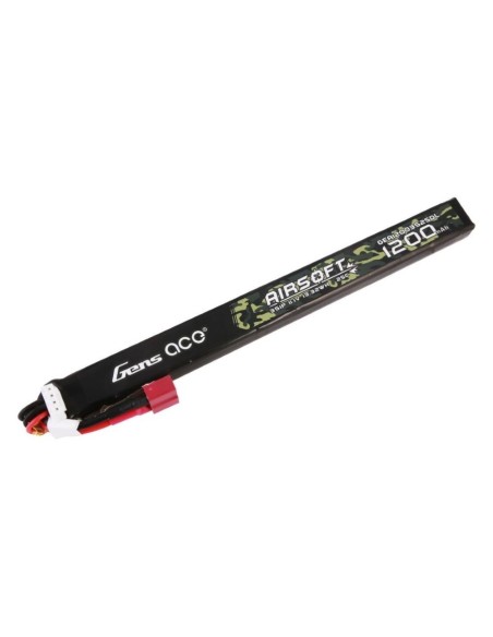 Gens ace 25C batterie lipo long 1200mAh 11.1V - T-plug - 