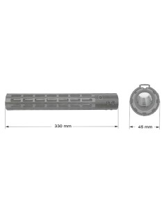 SHS Ergonomic Modular Rail EMR V1 12.5 inch for M4 AEG black -  2