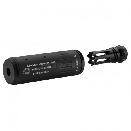 SHS AAC style 120mm airsoft silencer - 