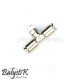 BalystiK coupleur 1/8 Male T double entrée macroflex 6mm