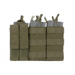 8FIELDS Tactical Triple 5.56 Mag/Pistol Pouch Panel - OD - 