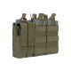 8FIELDS Tactical Triple 5.56 Mag/Pistol Pouch Panel - OD - 