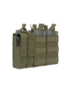 8FIELDS Tactical Triple 5.56 Mag/Pistol Pouch Panel - OD -  2