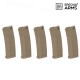 Specna Arms set of 5 125rds S-Mag Magazine for M4 AEG - Tan - 