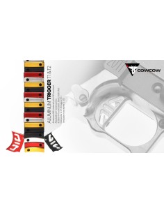 COWCOW Technology Aluminum Trigger T1 for Hi-capa / 1911 - Gold -  2