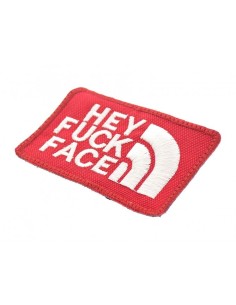 Velcro Patch Hey Fuck Face - Red -  2