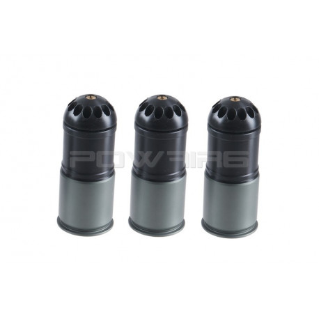 MAG 120rds 40mm Airsoft Cartridge Box Set (3 pack) (Black)