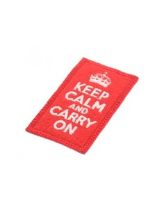 Velcro Patch Keep Calm And Carry On - Red -  2