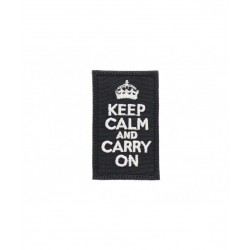 Patch Velcro Keep Calm And Carry On - Rouge