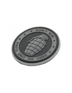 Patch Velcro Don't Run - You'll Only Die Tired - Gris -  2