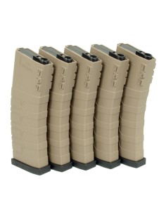G&G pack de 5 chargeurs midcap 120 coups pour aeg M4 (tan/noir) -  2