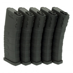 G&G pack de 5 chargeurs midcap 120 coups pour aeg M4 (noir) - 