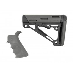 HOGUE Grip and Mil-Spec Collapsible Buttstock for AR15 / M4 GBBR - Slate Grey - 