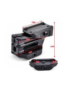 WADSN Base Hauteur Réglable Pour Red Dot  - Noir -  2