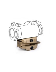 WADSN Base Hauteur Réglable Pour Red Dot  - Tan -  2