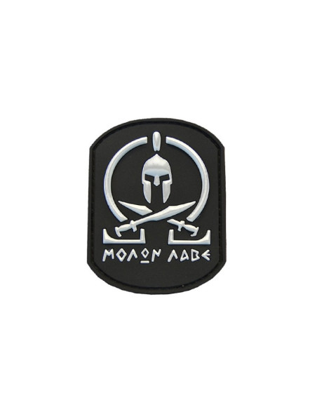 Molon Labe velcro patch - Black / White - 