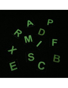 Letter P Velcro patch - Photoluminescent -  2