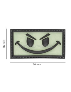 Evil Smiley velcro patch - Glowback -  2