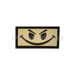 Patch Velcro Evil Smiley - Blanc - 
