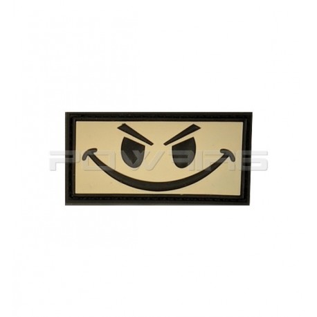 Patch Velcro Evil Smiley - Blanc - 