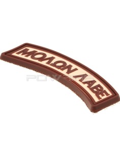 Molon Labe tab velcro patch - Desert -  2