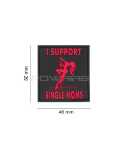 I Support Single Mums  velcro patch - Blackmedic -  2