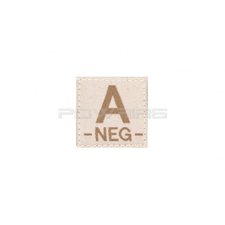 Patch velcro Groupe Sanguin desert - A- - 