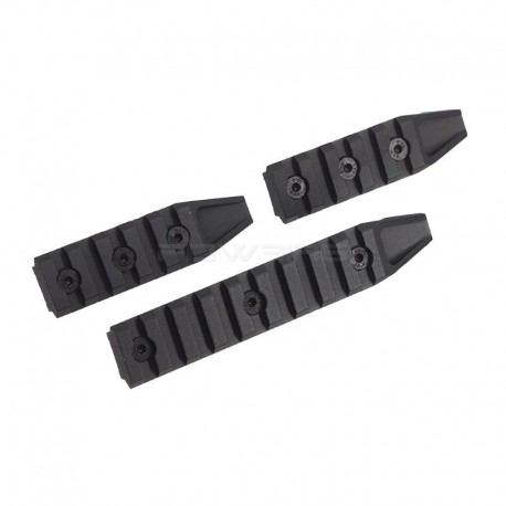 Cyma lot de 3 Rails Keymod URX noir - 