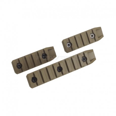 Cyma lot de 3 Rails Keymod URX tan - 