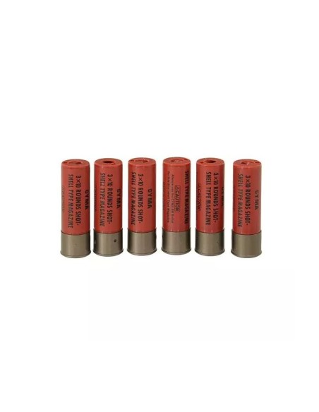 Cyma lot de 6 Cartouches rouges 30 billes pour M870 - 